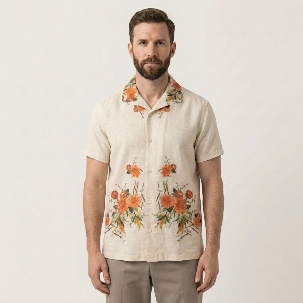 Sunset Floral Camp Shirt