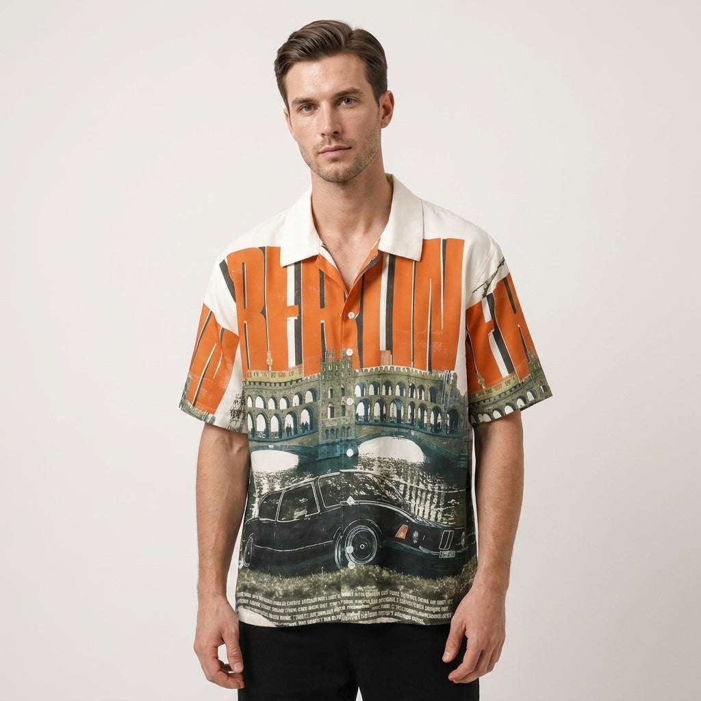 Berlin Streetscape Premium Printed Shirt