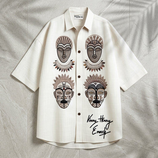 Ancient Tribe Cuban Collar Shirt