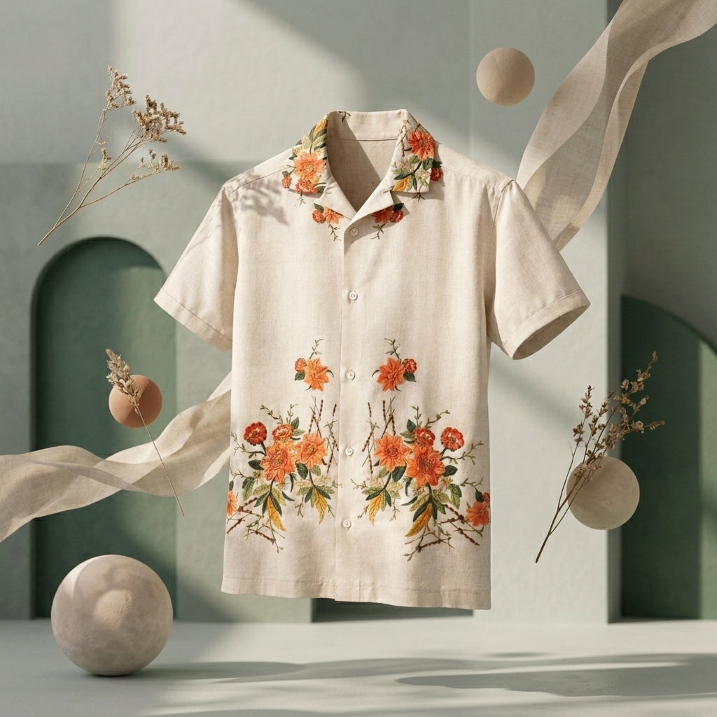 Sunset Floral Camp Shirt