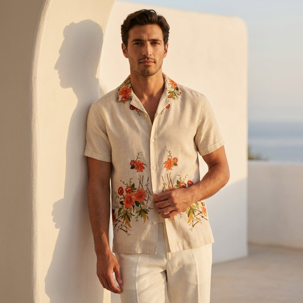 Sunset Floral Camp Shirt