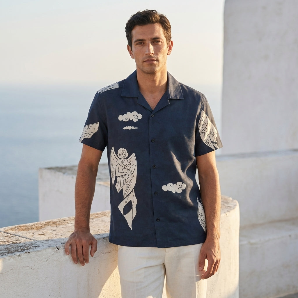 Angel Graphic Navy Shirt