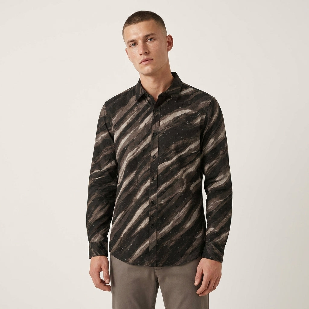 Dark Marble Pattern Shirt
