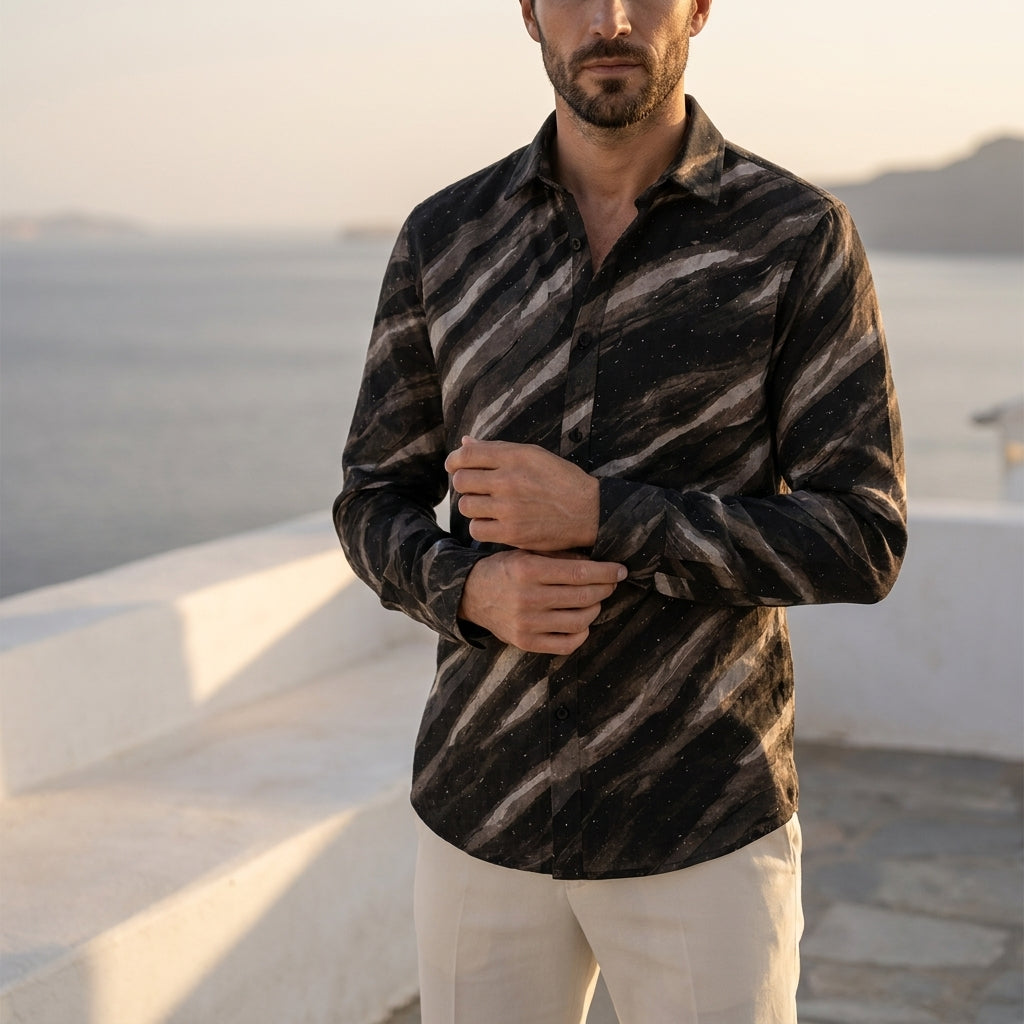 Dark Marble Pattern Shirt