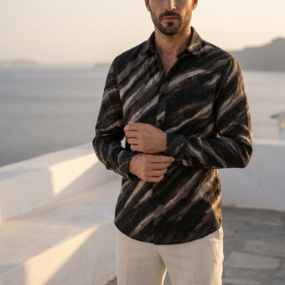Dark Marble Pattern Shirt