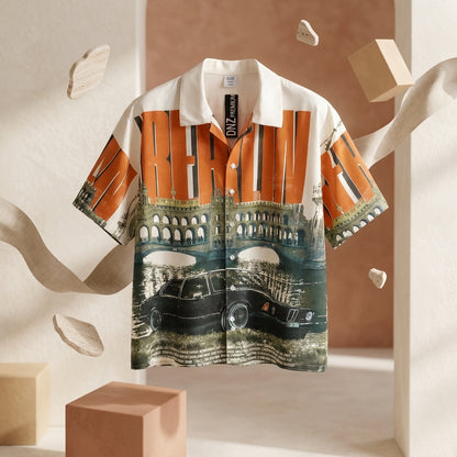 Berlin Streetscape Premium Printed Shirt