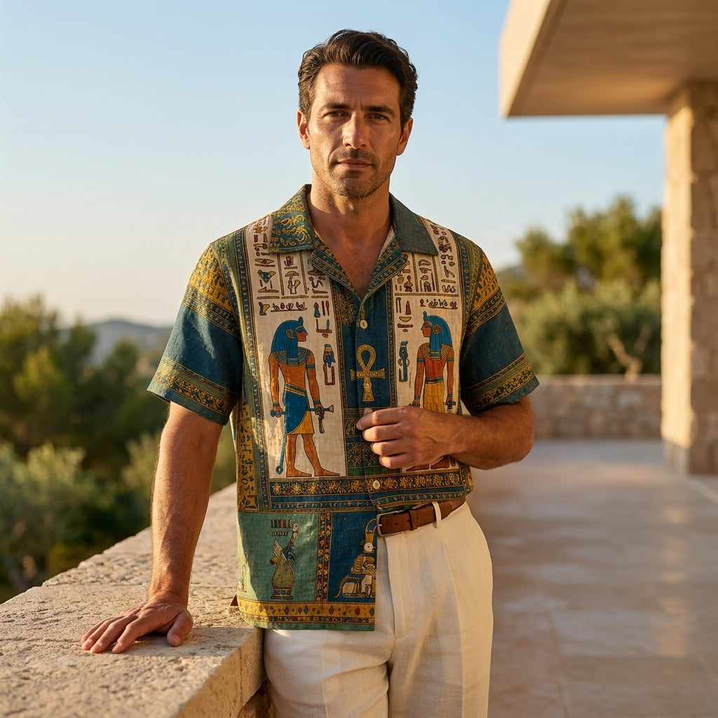 Royal Nile Egyptian Print Shirt