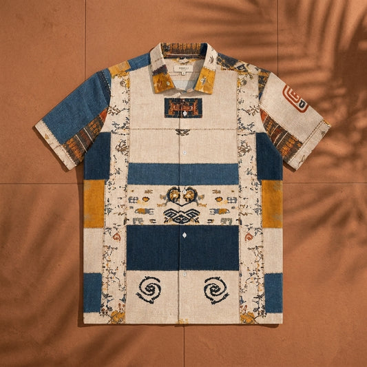 Earthtone Patchwork Shirt