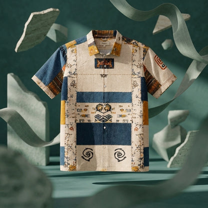 Earthtone Patchwork Shirt