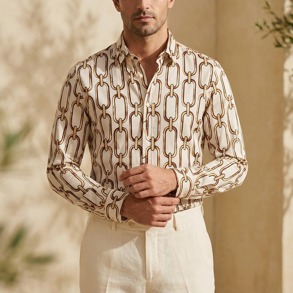 Luxe Geometric Link Shirt